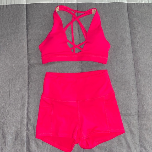 Buffbunny Collection Other - BuffBunny Rosa shorts/Helen sports bra set